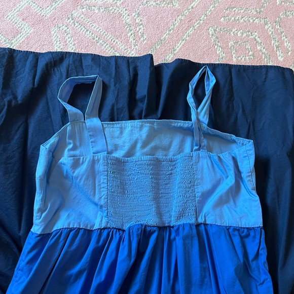 Loft color block blue maxi dress size L - Picture 4 of 4